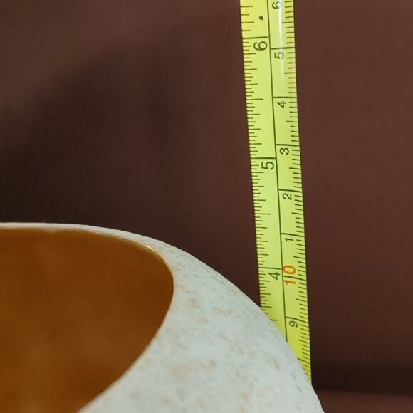 Ivory and Gold Floral Ceramic Vase - Picture 8 of 8